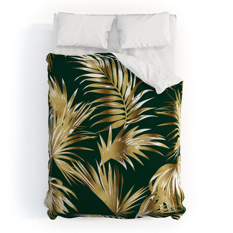 Marta Barragan Camarasa Golden palms II Duvet Cover