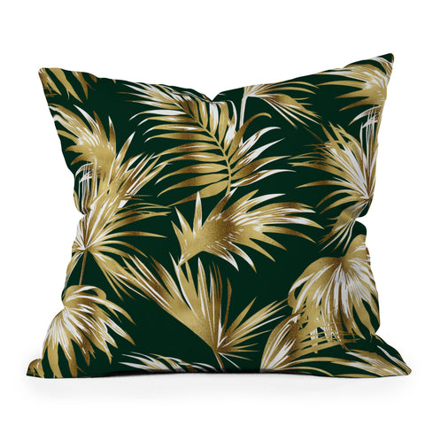 Marta Barragan Camarasa Golden palms II Outdoor Throw Pillow
