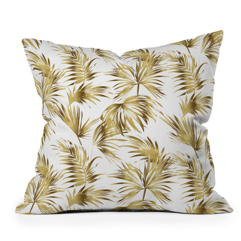 Marta Barragan Camarasa Golden palms Outdoor Throw Pillow