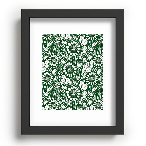 Marta Barragan Camarasa Green Jungle Bloom Fusion Recessed Framing Rectangle