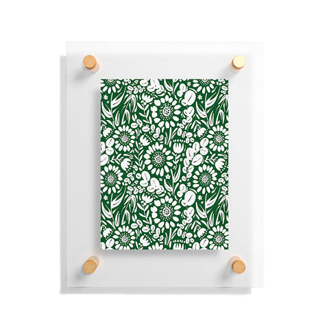 Marta Barragan Camarasa Green Jungle Bloom Fusion Floating Acrylic Print