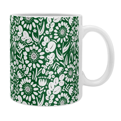 Marta Barragan Camarasa Green Jungle Bloom Fusion Coffee Mug