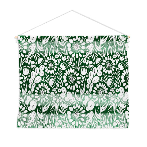 Marta Barragan Camarasa Green Jungle Bloom Fusion Wall Hanging Landscape