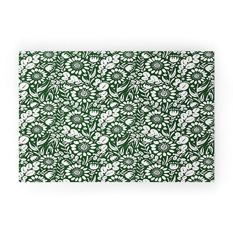 Marta Barragan Camarasa Green Jungle Bloom Fusion Welcome Mat