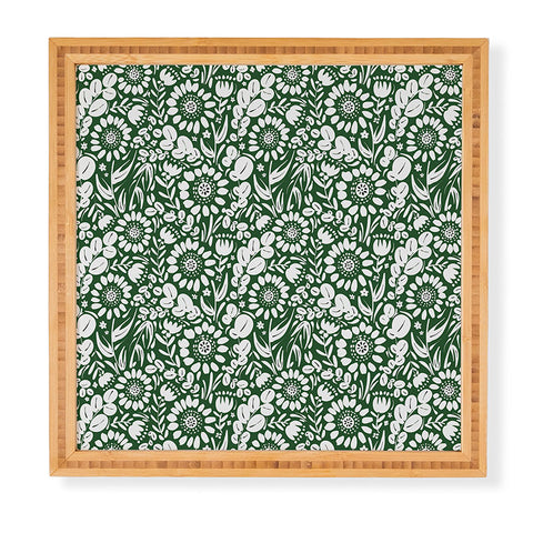 Marta Barragan Camarasa Green Jungle Bloom Fusion Framed Wall Art