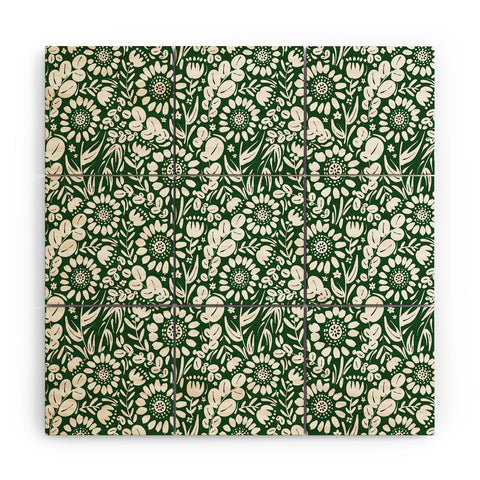 Marta Barragan Camarasa Green Jungle Bloom Fusion Wood Wall Mural