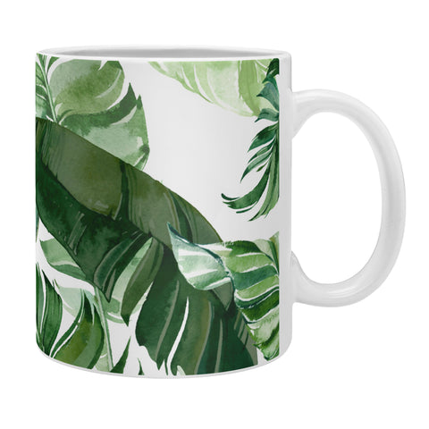 Marta Barragan Camarasa Green leaf watercolor pattern Coffee Mug