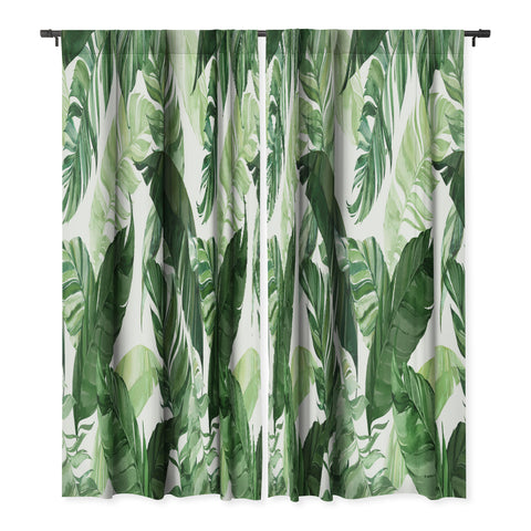 Marta Barragan Camarasa Green leaf watercolor pattern Blackout Non Repeat