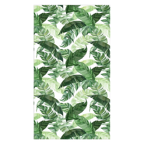 Marta Barragan Camarasa Green leaf watercolor pattern Tablecloth
