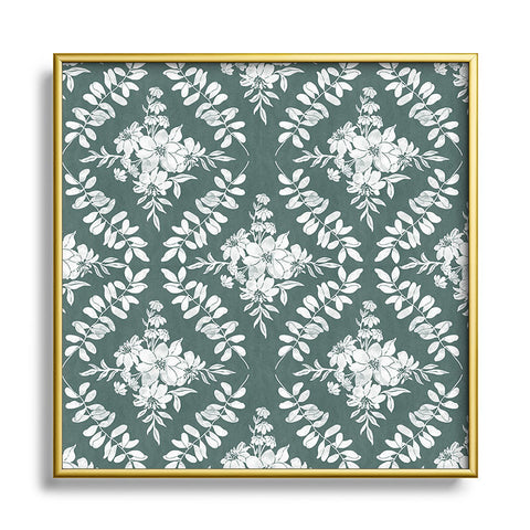 Marta Barragan Camarasa Greenery Delight Square Metal Framed Art Print