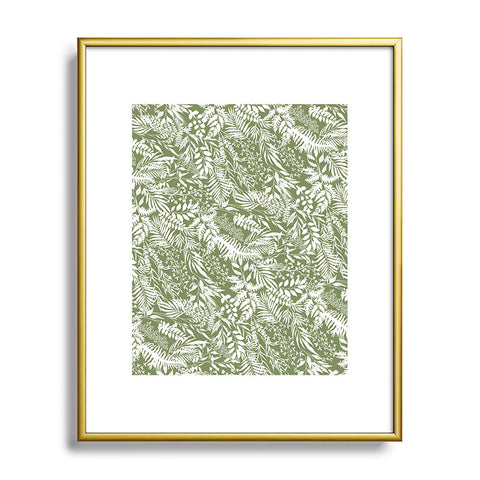 Marta Barragan Camarasa GW forest leaves Metal Framed Art Print