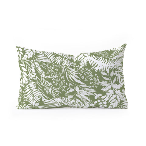 Marta Barragan Camarasa GW forest leaves Oblong Throw Pillow
