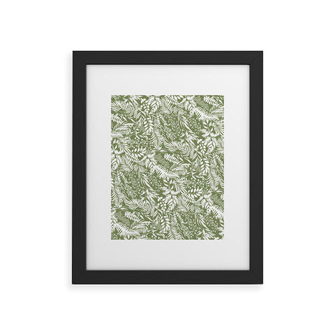 Marta Barragan Camarasa GW forest leaves Framed Art Print