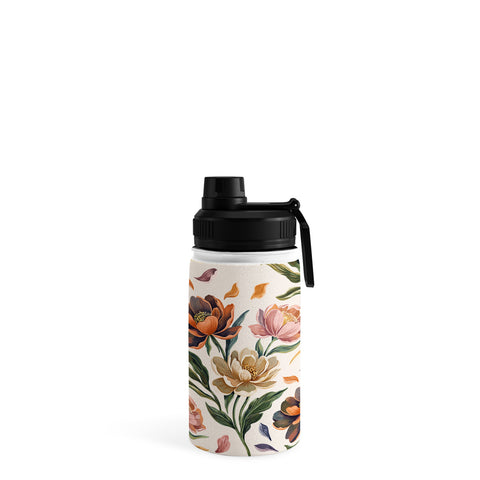 Marta Barragan Camarasa Hand Painted Peony Florals Water Bottle