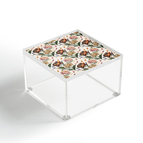 Marta Barragan Camarasa Hand Painted Peony Florals Acrylic Box
