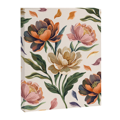 Marta Barragan Camarasa Hand Painted Peony Florals Art Canvas