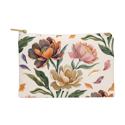 Marta Barragan Camarasa Hand Painted Peony Florals Pouch