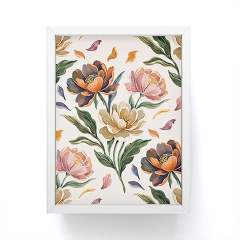 Marta Barragan Camarasa Hand Painted Peony Florals Framed Mini Art Print