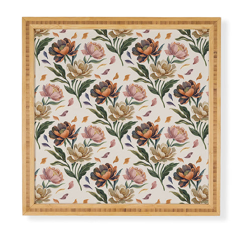 Marta Barragan Camarasa Hand Painted Peony Florals Framed Wall Art
