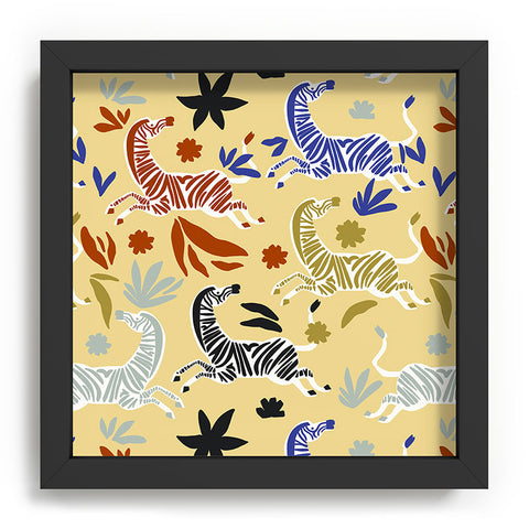 Marta Barragan Camarasa Herd of colorful zebras A Recessed Framing Square