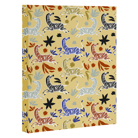 Marta Barragan Camarasa Herd of colorful zebras A Art Canvas