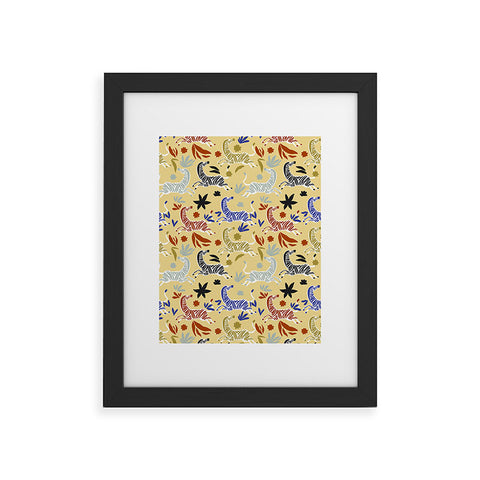 Marta Barragan Camarasa Herd of colorful zebras A Framed Art Print