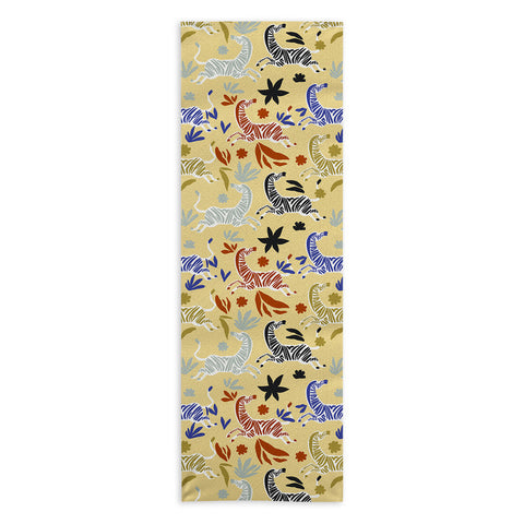 Marta Barragan Camarasa Herd of colorful zebras A Yoga Towel