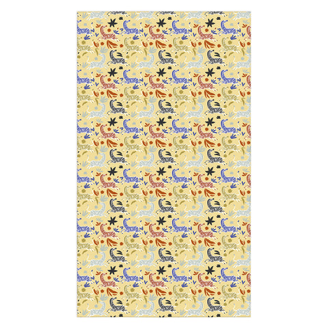 Marta Barragan Camarasa Herd of colorful zebras A Tablecloth