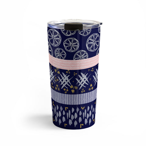 Marta Barragan Camarasa Indigo nature and fruits Travel Mug