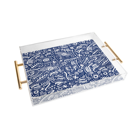 Marta Barragan Camarasa Indigo tribe nomadic Acrylic Tray