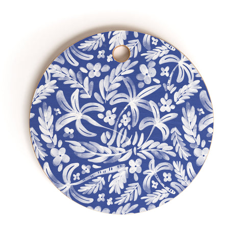 Marta Barragan Camarasa Indigo Tropical Oasis Cutting Board Round