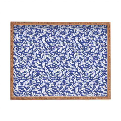 Marta Barragan Camarasa Indigo Tropical Oasis Rectangular Tray