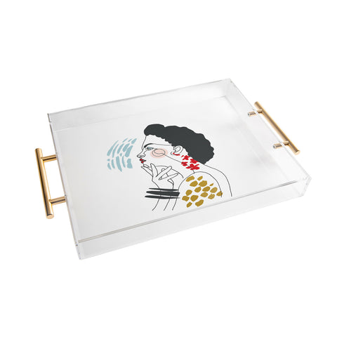 Marta Barragan Camarasa Inspiring woman Acrylic Tray