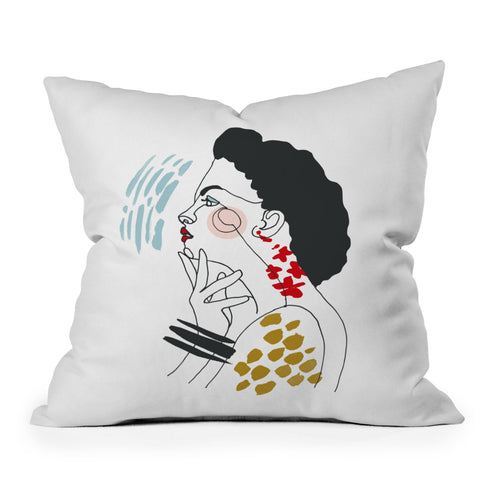 Marta Barragan Camarasa Inspiring woman Outdoor Throw Pillow