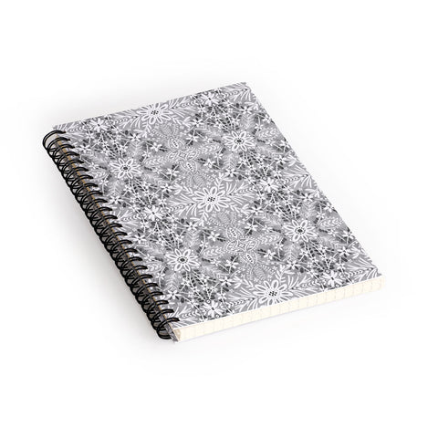 Marta Barragan Camarasa Intricate Floral Symmetry Spiral Notebook