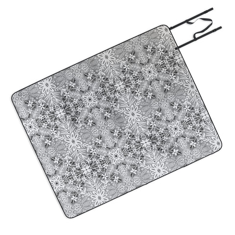 Marta Barragan Camarasa Intricate Floral Symmetry Picnic Blanket