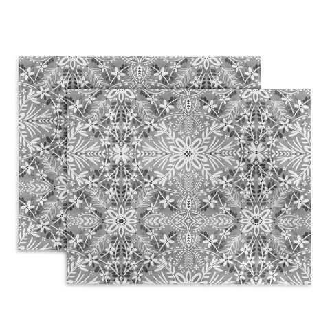 Marta Barragan Camarasa Intricate Floral Symmetry Placemat