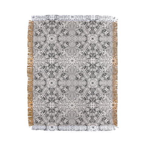 Marta Barragan Camarasa Intricate Floral Symmetry Throw Blanket