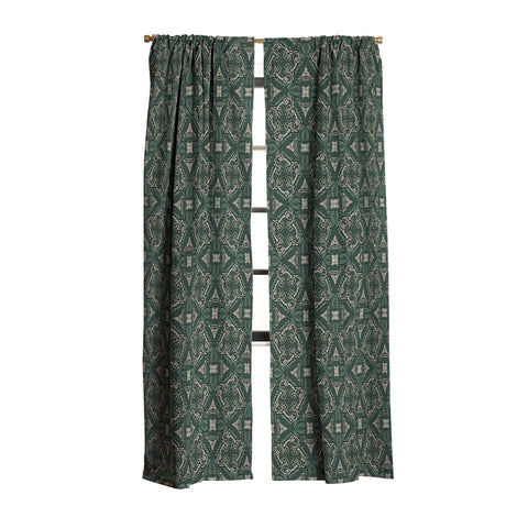 Marta Barragan Camarasa Intricate Forest Mosaic Blackout Window Curtain