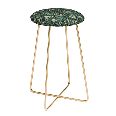 Marta Barragan Camarasa Intricate Forest Mosaic Counter Stool