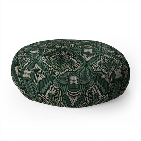 Marta Barragan Camarasa Intricate Forest Mosaic Floor Pillow Round