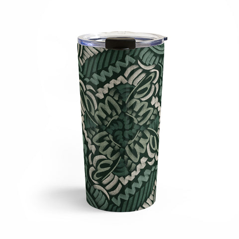 Marta Barragan Camarasa Intricate Forest Mosaic Travel Mug