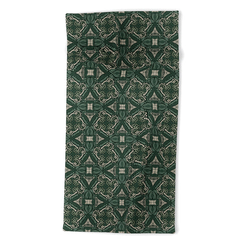 Marta Barragan Camarasa Intricate Forest Mosaic Beach Towel