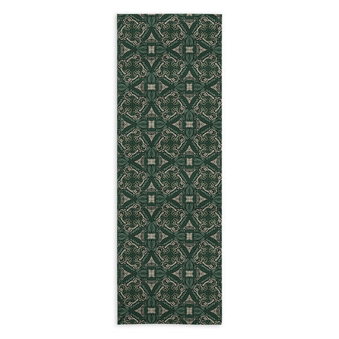 Marta Barragan Camarasa Intricate Forest Mosaic Yoga Towel