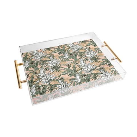 Marta Barragan Camarasa Jungle drawing Acrylic Tray