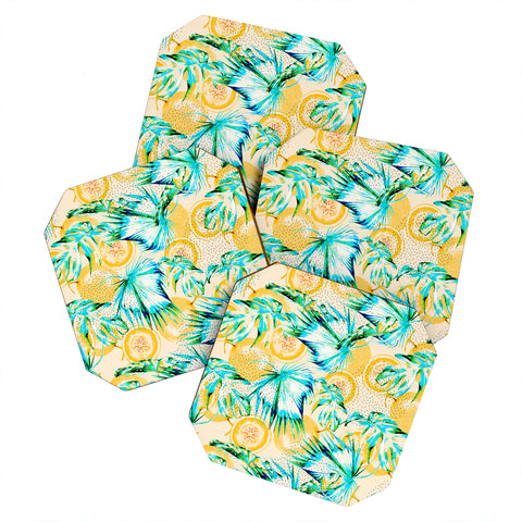 Marta Barragan Camarasa Leaf and melon pattern Coaster Set