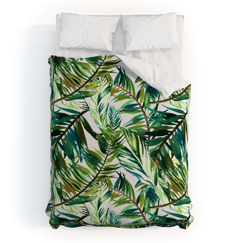 Marta Barragan Camarasa Leaf the jungle watercolor Duvet Cover