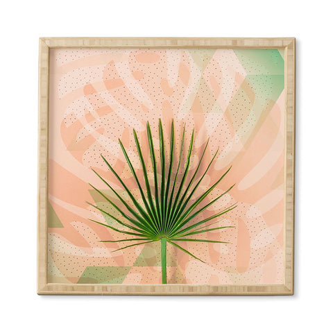 Marta Barragan Camarasa Leaf tropical pastel Framed Wall Art