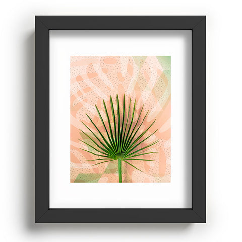 Marta Barragan Camarasa Leaf tropical pastel Recessed Framing Rectangle