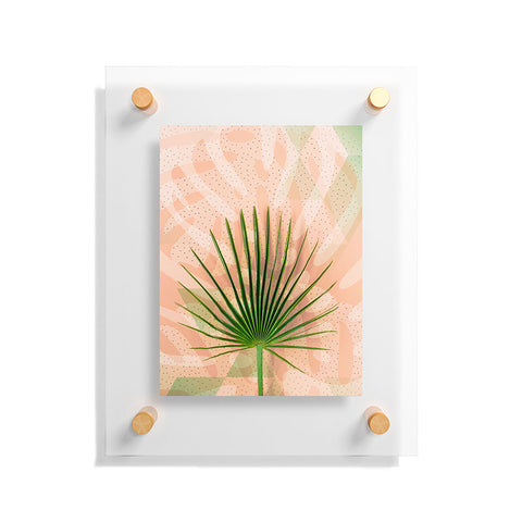Marta Barragan Camarasa Leaf tropical pastel Floating Acrylic Print